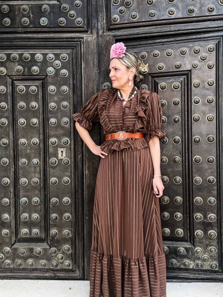 BATA ROMERIA MARRÓN  ORO